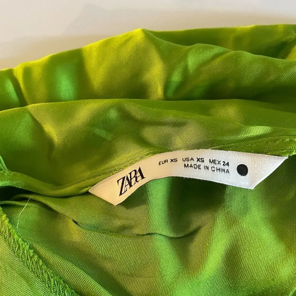 Zara neon green slip dress - Picture 11 of 16